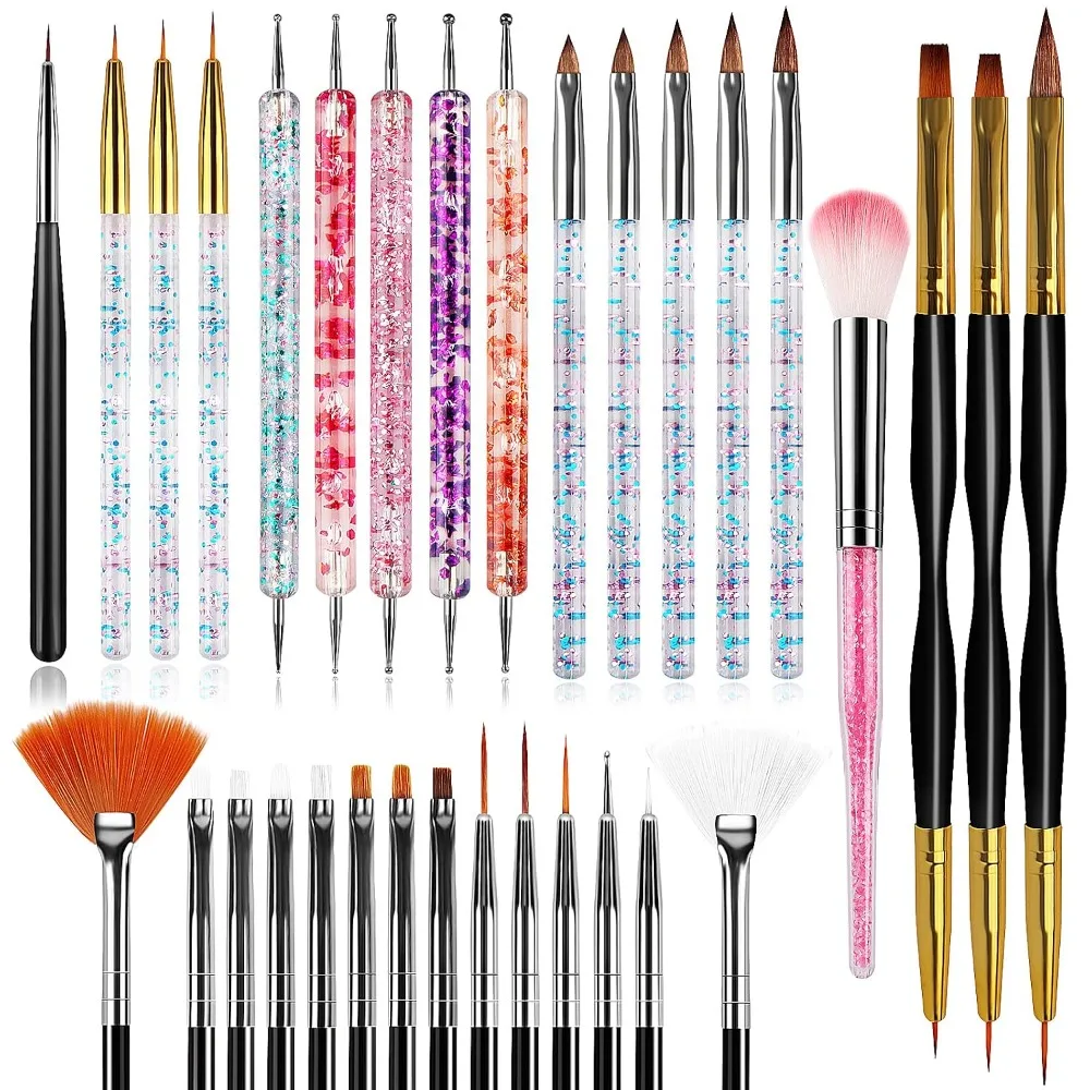 Detailing Brush Set - 32 pennelli per nail art, pennelli