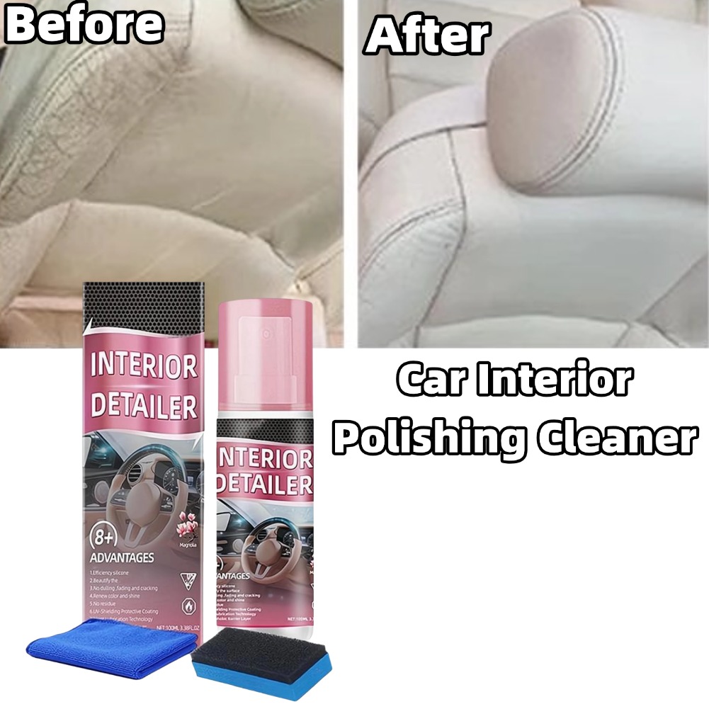 Leather Cleaner Interior - Detergente Lucidante per Interni Auto 100ml,